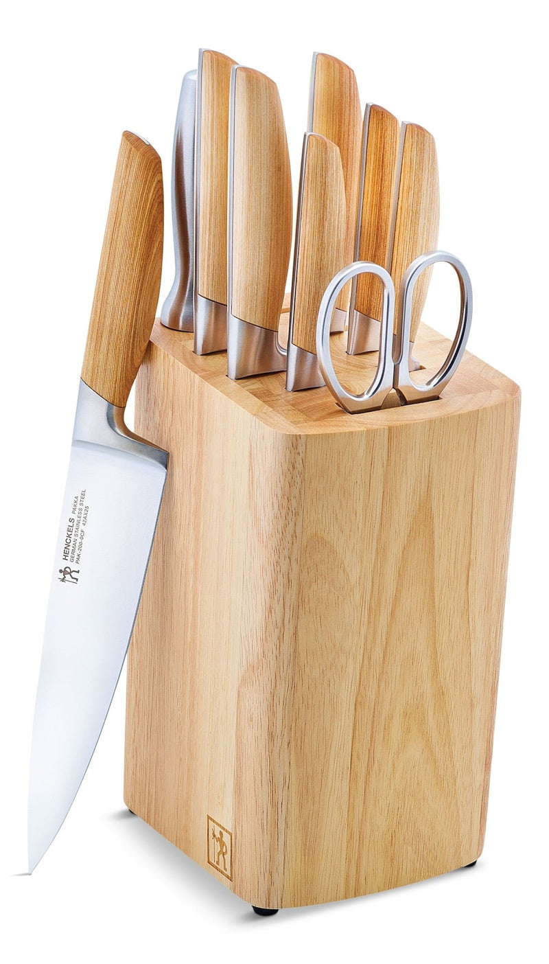 Henckels Pakka Knife Block Set with Wood Handle, 10-pc Z6