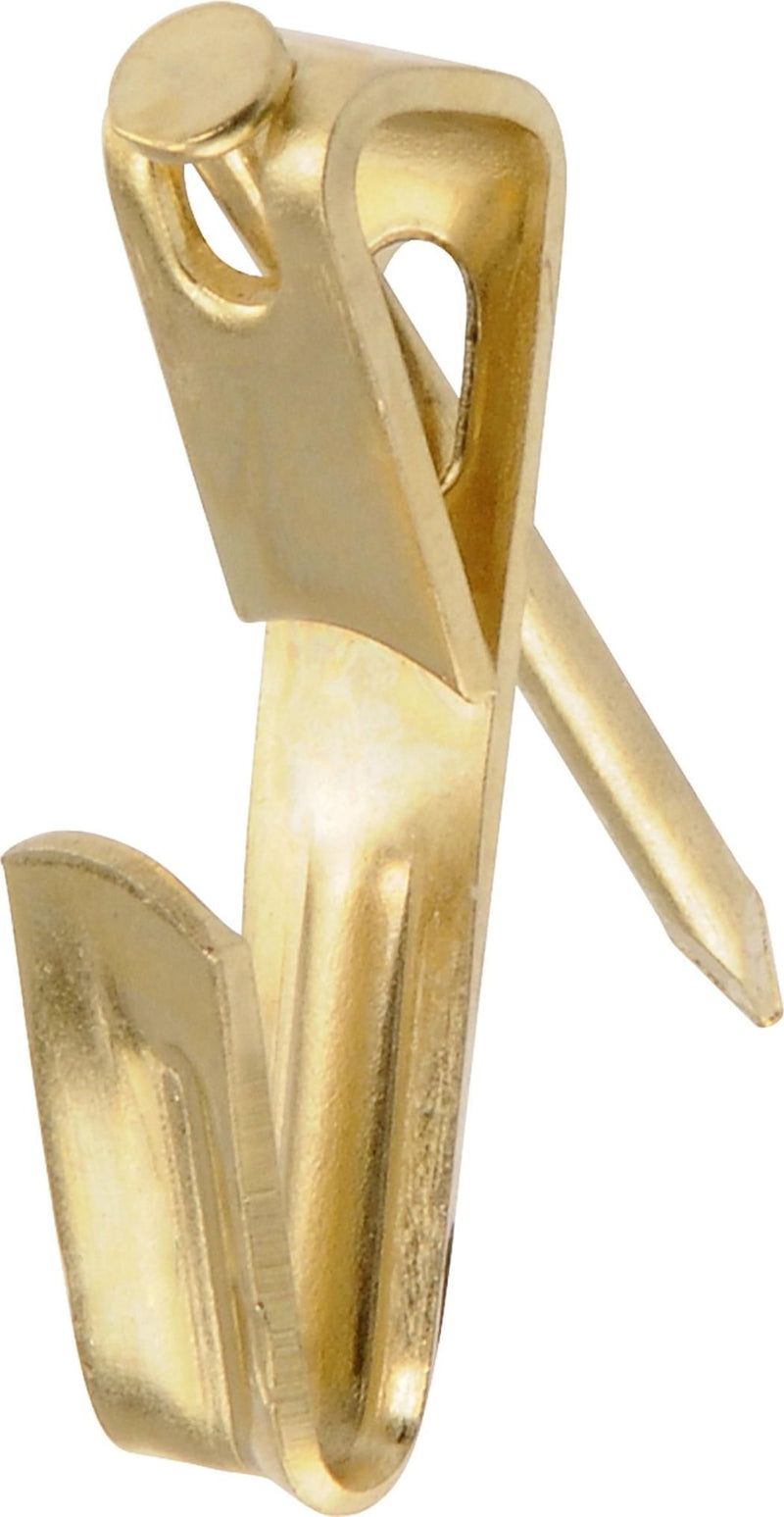 Hillman Conventional Brass-Plated Picture Hanger, 20-lb, 8-pk D4