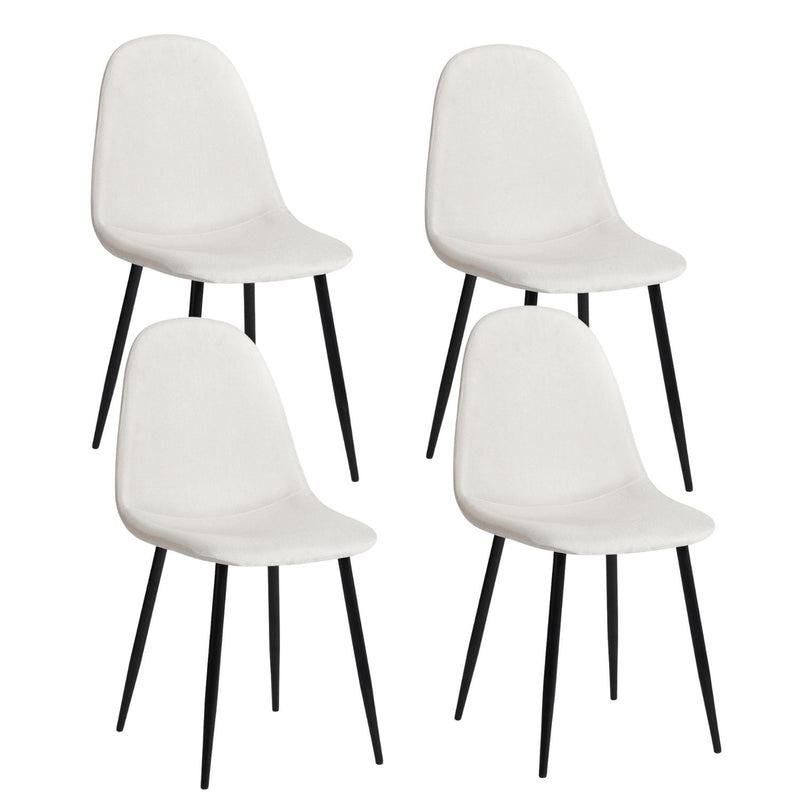 Homycasa Modern Dining Chairs, Beige, 4-pk S3