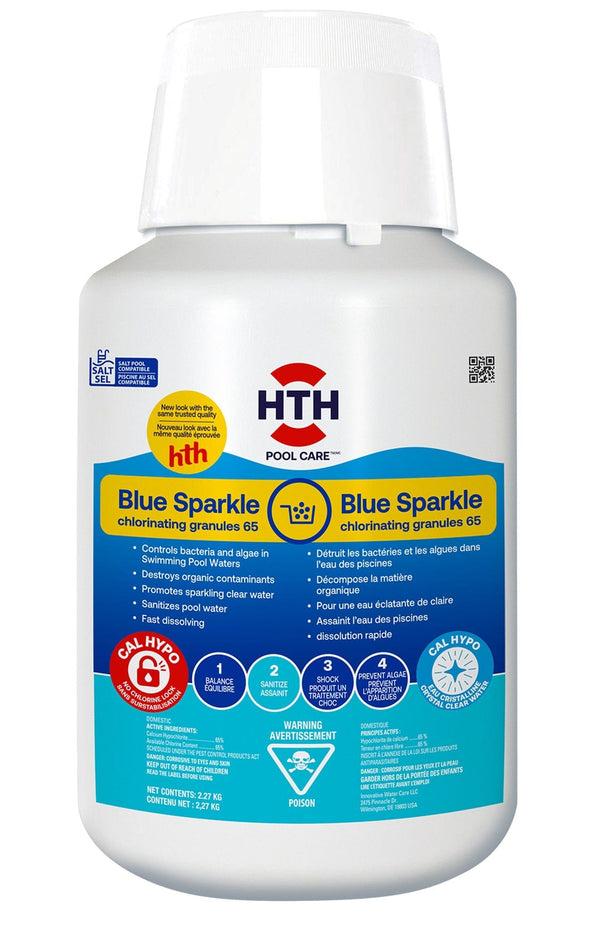 HTH Blue Sparkle 65%, Granular Pool Chlorine, 2.27-kg O2