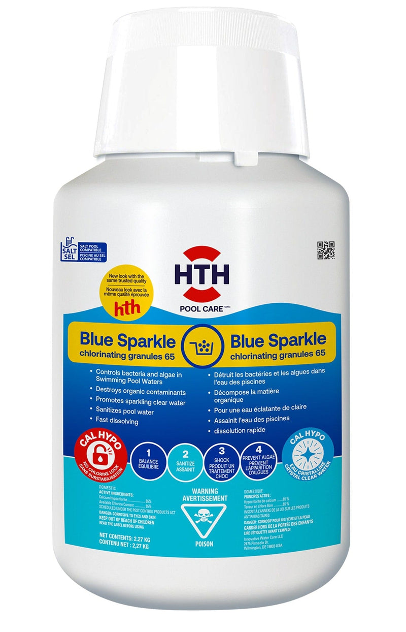 HTH Blue Sparkle 65%, Granular Pool Chlorine, 2.27-kg O2