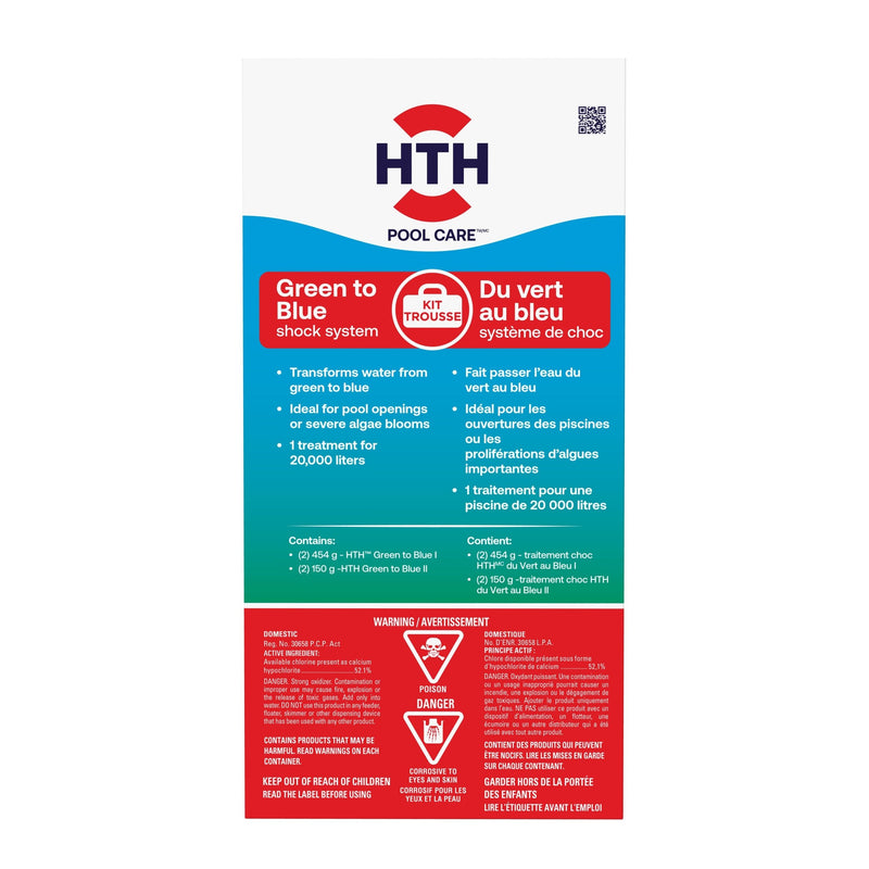 HTH Green to Blue Pool Shock System for Swimming Pools V1