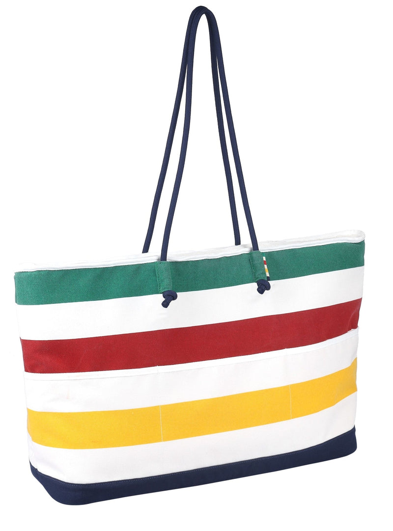 Hudson's Bay Stripes Insulated Canvas Cooler Bag, Navy R4