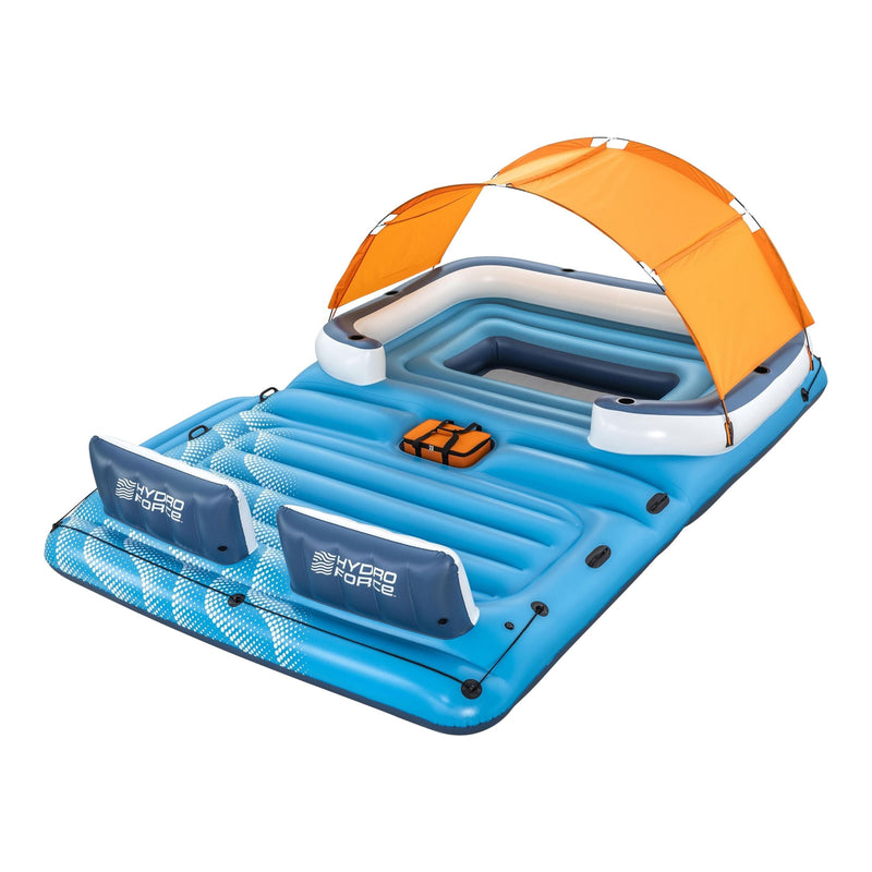 Hydro-Force Tropical Breeze Lake Party Island with Sunshade and Cooler, 6-Person O5
