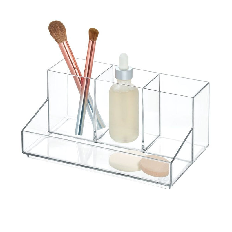 iDesign RPET Clarity Cosmetic & Vanity Organizer, Clear W4