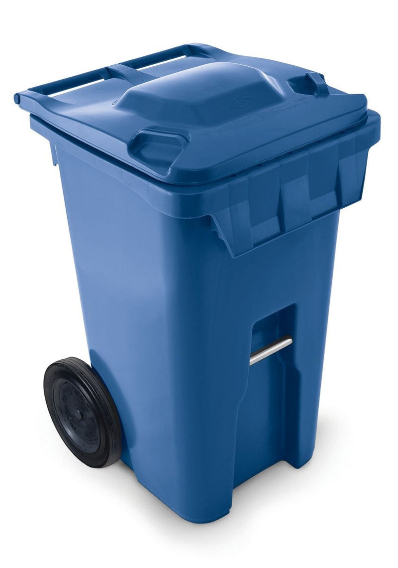 IPL Mastercart Plastic Rectangular 8-in Wheeled Compost Bin/Recycling Bin/Garbage Can, Assorted Colours, 240-L A3