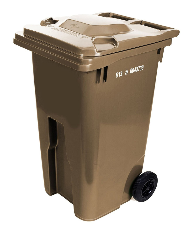 IPL Mastercart Plastic Rectangular Wheeled Compost Bin, Brown, 242-L H6