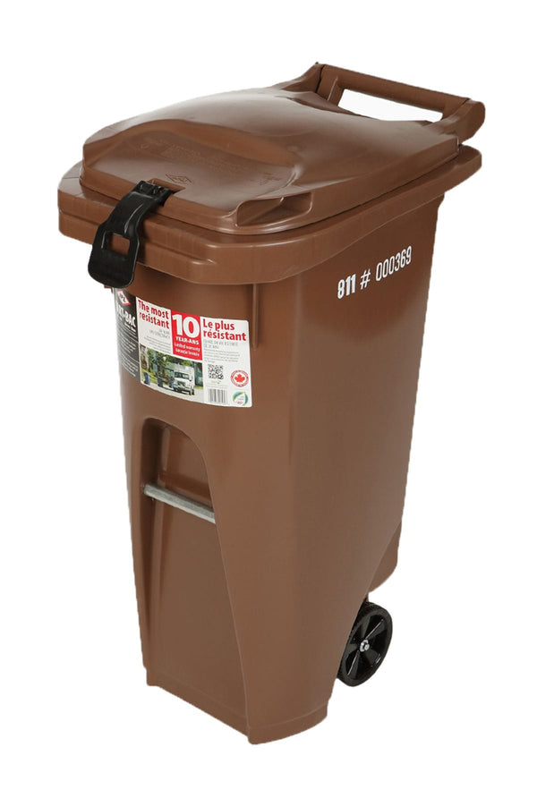 IPL Mastercart Plastic Rectangular Wheeled Compost Bin/Garbage Can with Lock, Assorted Colours, 79.5-L H3