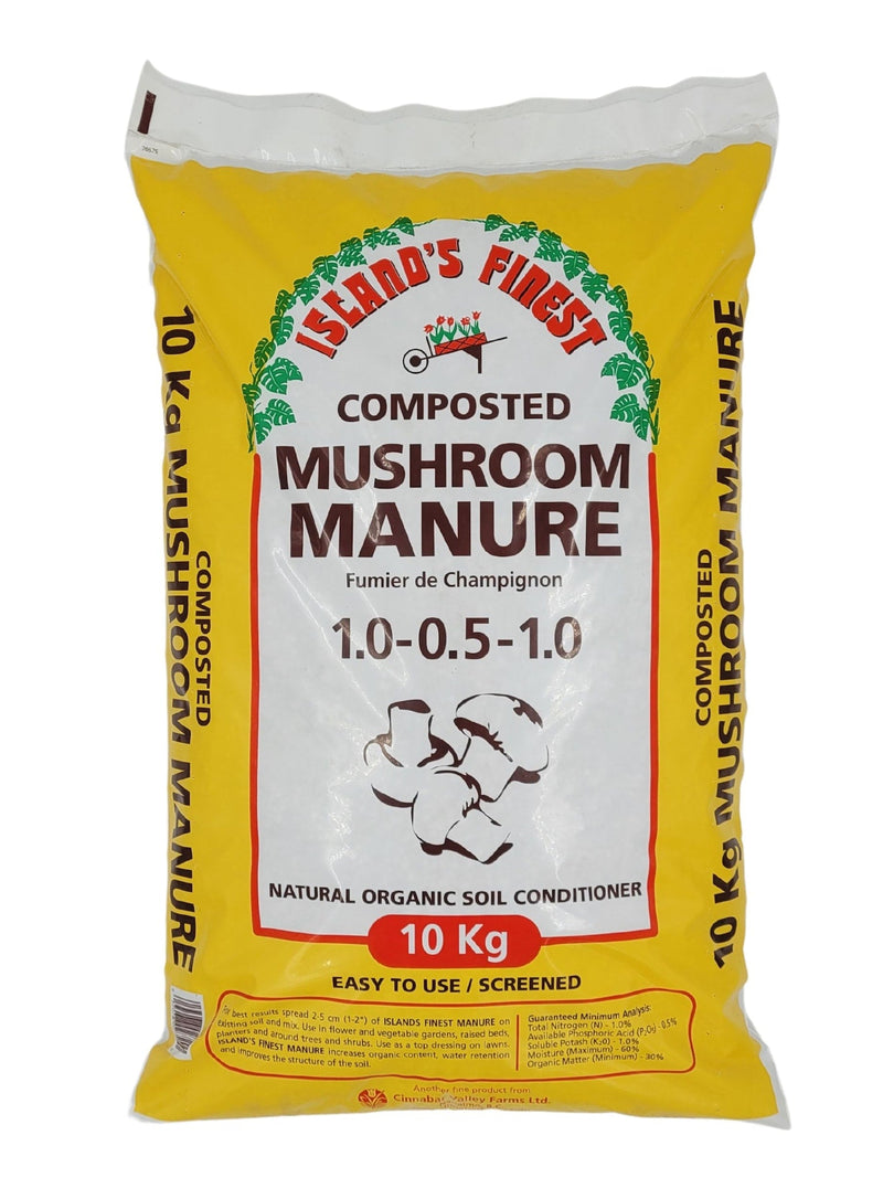 Island's Finest Composted Mushroom Manure, Natural Organic Soil Conditioner, 10-kg G4