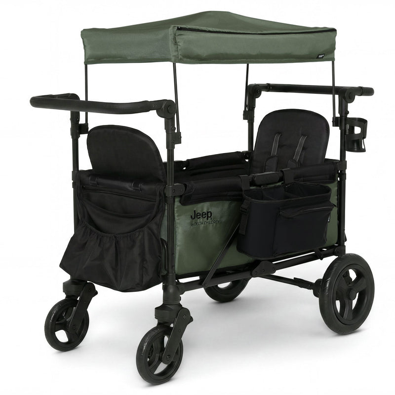 Jeep Deluxe Wrangler Wagon by Delta Children, Olive Green C0