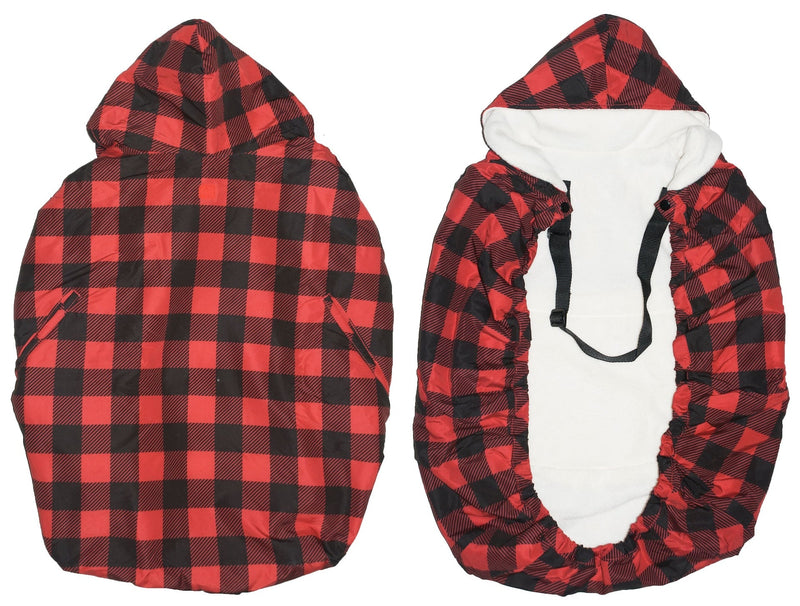 Jolly Jumper Snuggle Cover with Packable Hood, Buffalo Plaid G8