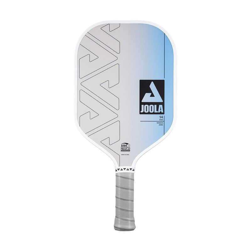 Joola Zone Hybrid Fibreglass & Carbon Fibre 14mm Pickleball Paddle with Feel-Tec Grip, USAPA Approved, White/Blue I9