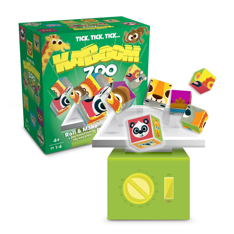 Kaboom Zoo Dice Rolling Game, Ages 4+ F9