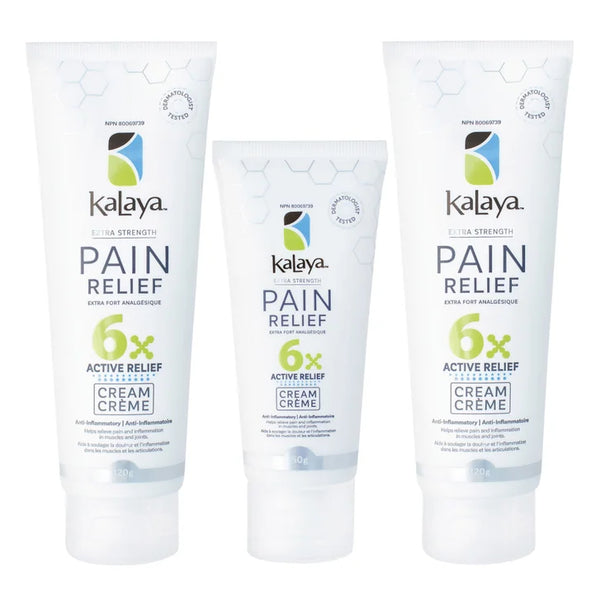 KaLaya 6x Extra Strength Pain Relief Cream, 2 x 120 g + 50 g C5