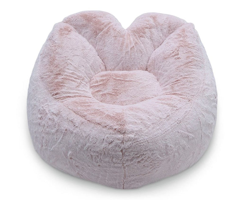 Kids' Plush Pink Heart Chair Q7