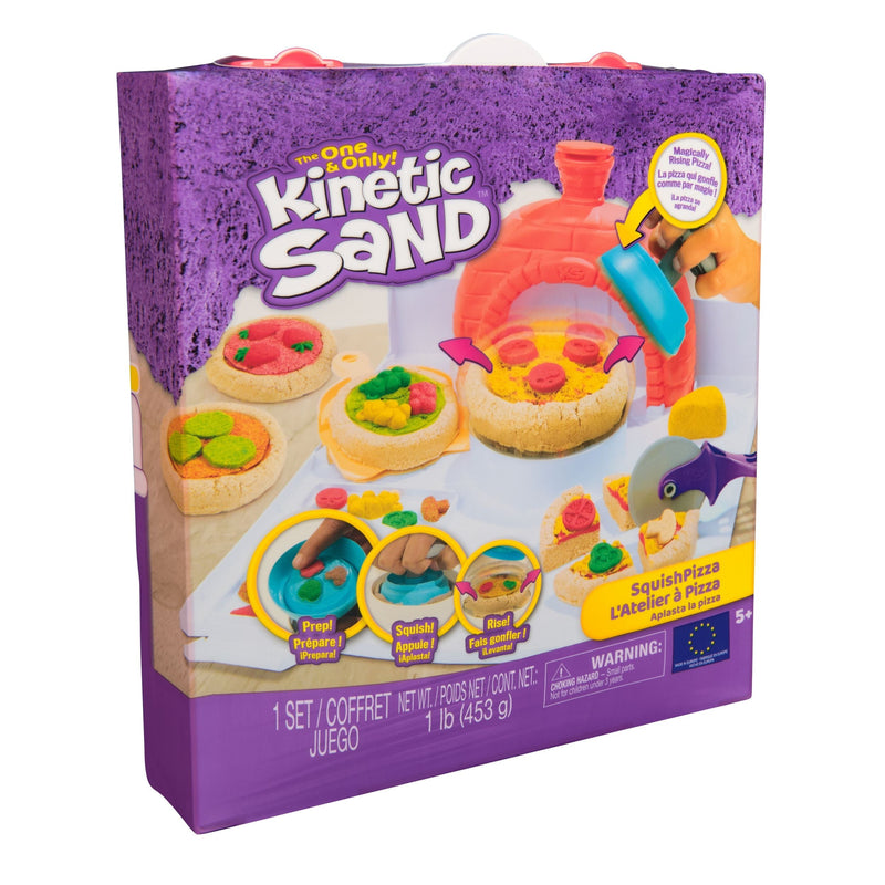 Kinetic Sand 4-Colour SquishPizza Set with Rising Action R2