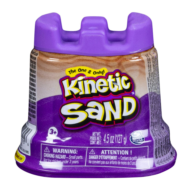 Kinetic Sand Kids Moldable Play Sand & Castle Container, 4.5-oz, Assorted Colours, Ages 3+ F3