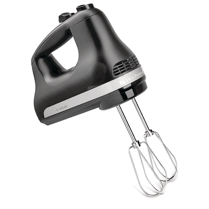 Kitchen Aid Compact 5-Speed Hand Mixer with Stainless Steel Accessories, Black A7