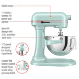 KitchenAid 5.5 Quart Bowl-Lift Stand Mixer, 11 Speed Professional Mixer, Ice Blue