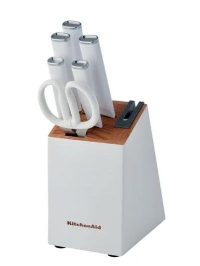 KITCHENAID 7PC CLASSIC WHITE SELF-SHARPENEING SET K7