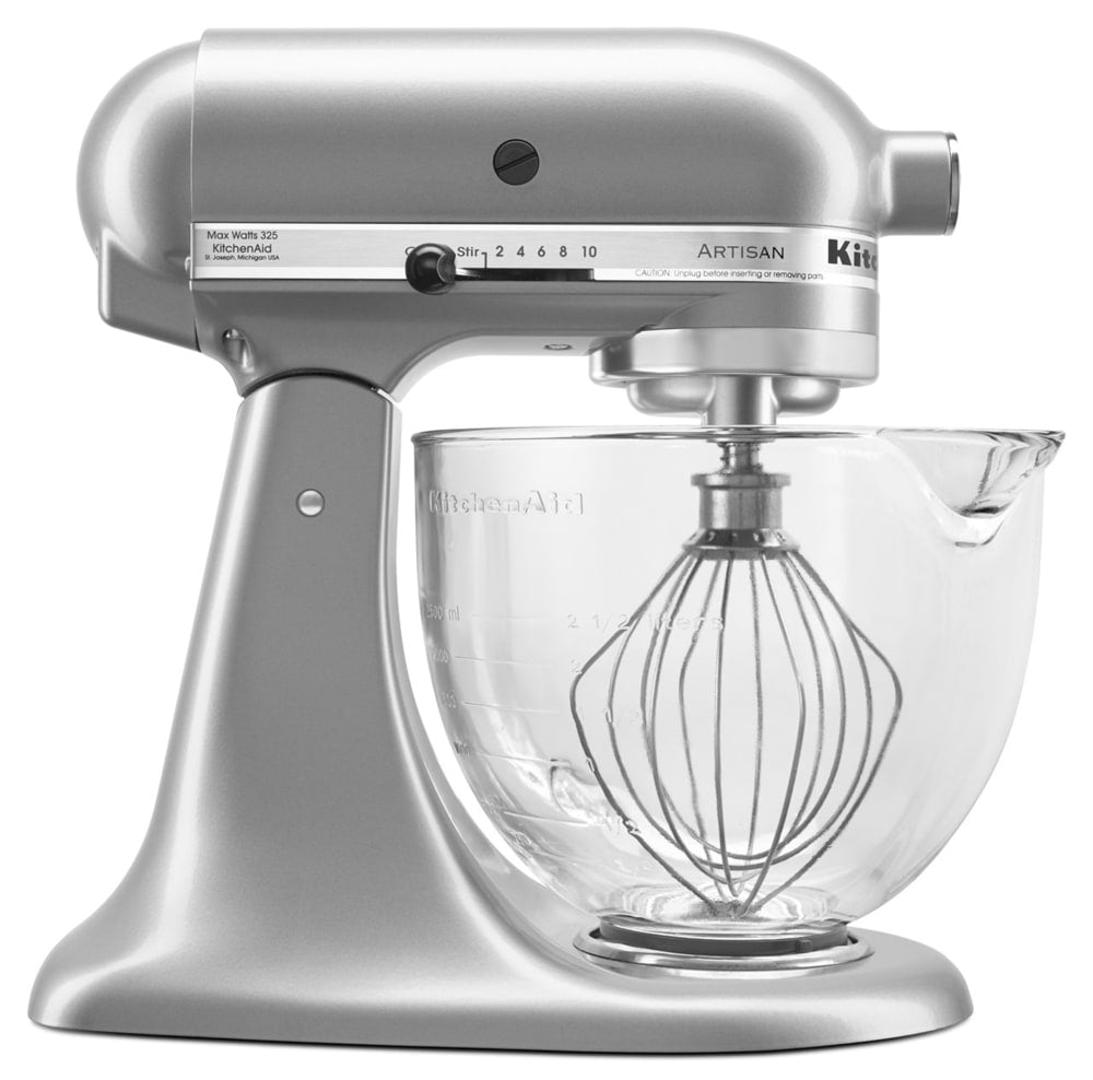 KitchenAid Artisan Tilt-Head Stand Mixer Bowl with Measurement Markings & Lid, 5qt