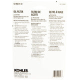 Kohler Replacement Troy-Bilt Engine Oil Filter