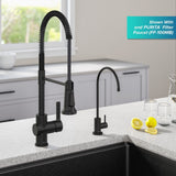 Kraus Britt Commercial Style Pull-Down Single Handle Kitchen Faucet, Matte Black