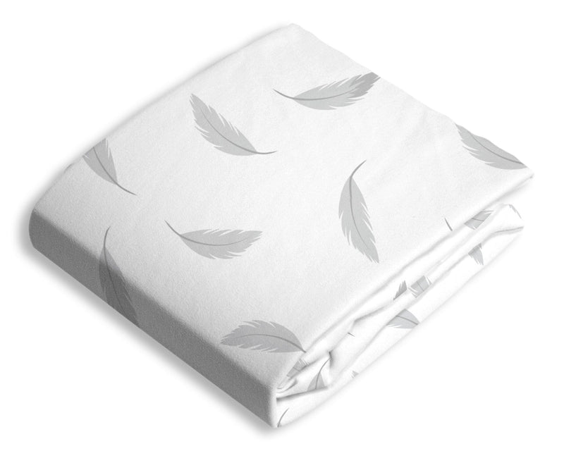 Kushies Percale Changing Pad Cover, Feathers K2