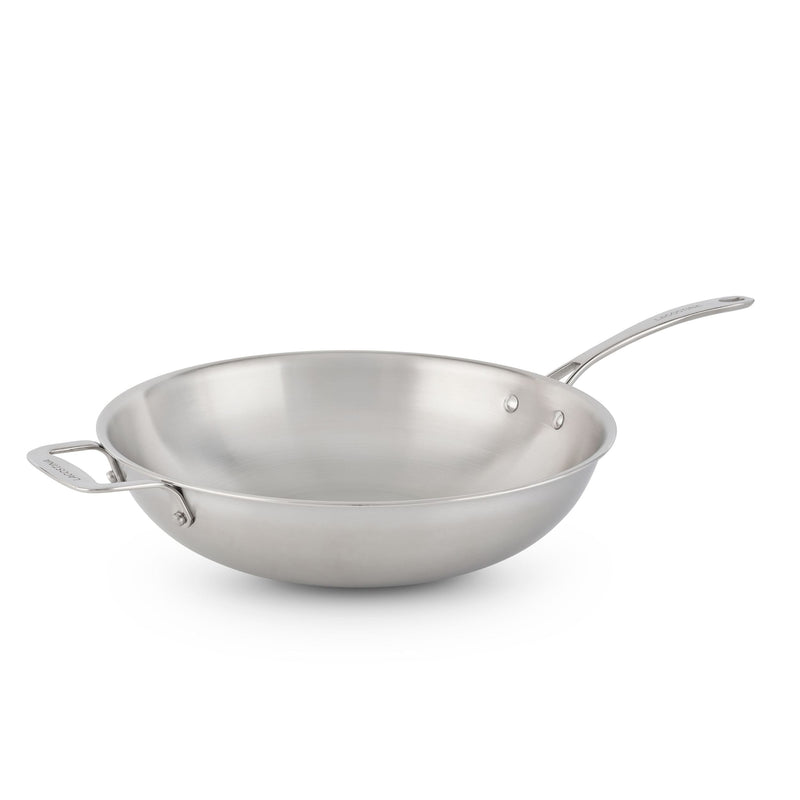 Lagostina 3-Ply Clad Commercial Wok Fry Pan, 32-cm V7