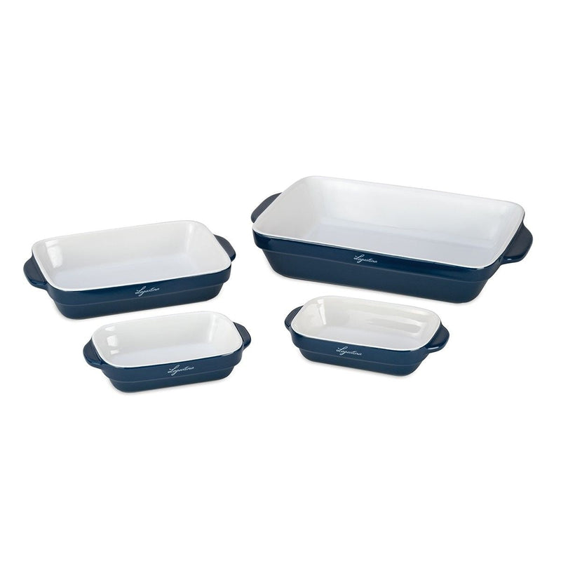 Lagostina Ceramic Bakeware Set, Blue, 4-pc M8