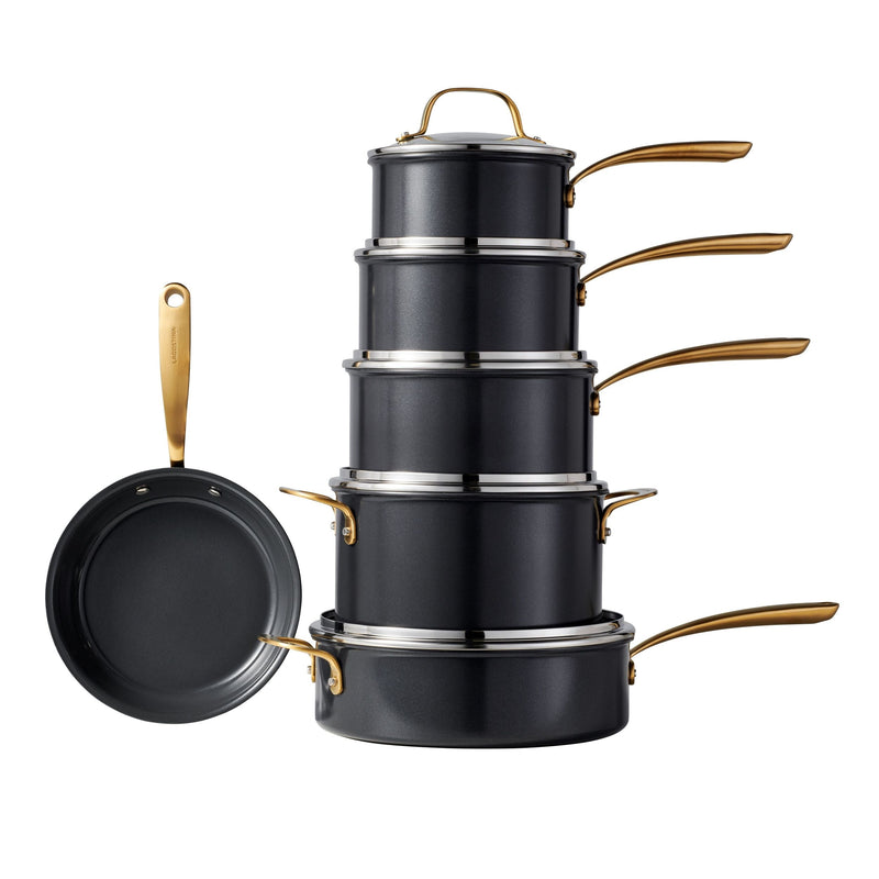 Lagostina Eleganza Ceramic Pro Non-Stick Cookware Set, 11-pc D6