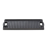 Lagostina Pre-Seasoned Cast Iron Reversible Grill, Oven & BBQ Safe, Black, 20-in x 10-in