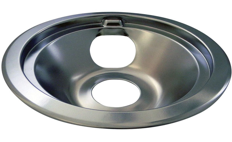 Laser 62241 GE Stove Shallow-Draw Drip Pan with Trim Ring, Dishwasher Safe, Bright Chrome, 6-in B9