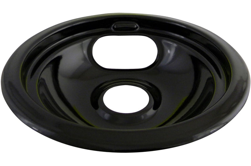 Laser 62244 Porcelain Stove Drip Pan with Trim Ring, Dishwasher Safe, Black, 8-in L7