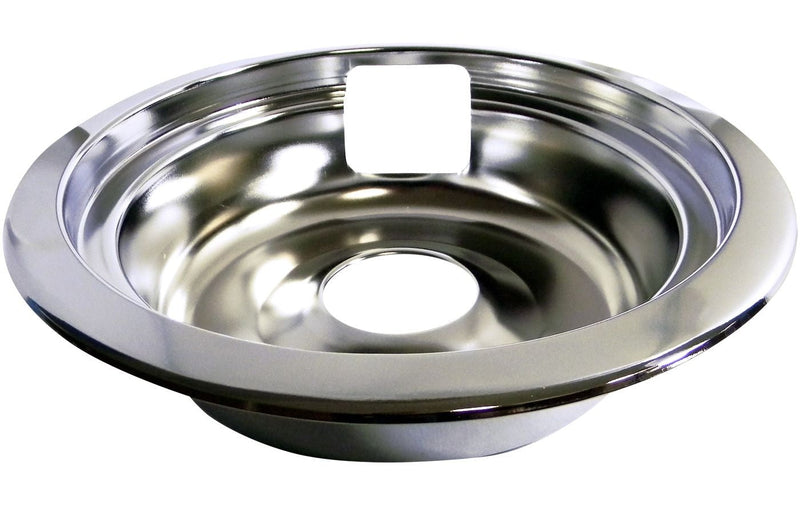 Laser 62469 Universal Stove Drip Pan with Trim Ring, Bright Chrome, 6-in L0