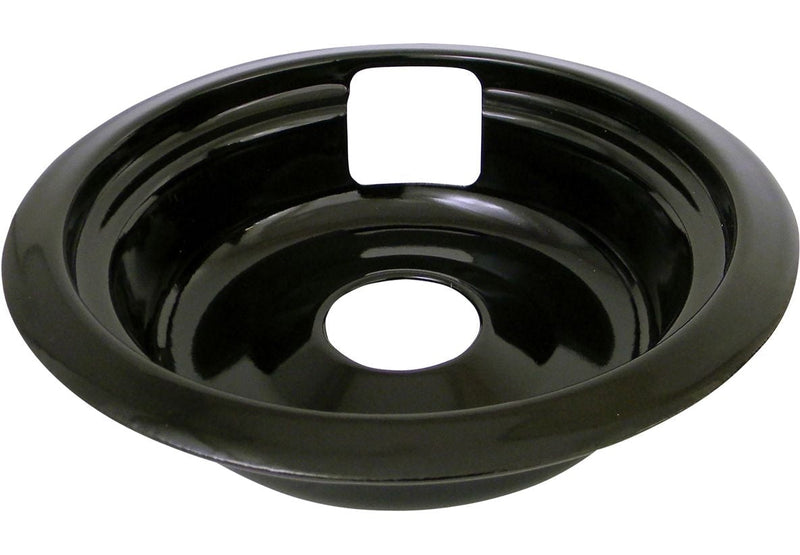 Laser 62489 Universal Porcelain Stove Deep-Draw Drip Pan with Trim Ring, Black, 6-in C8