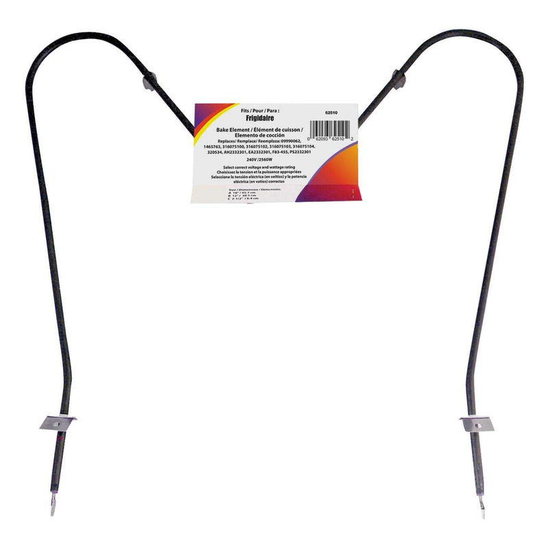 Laser 62510/2 Frigidaire Oven/Bake Element with Straight Spade Connector, 2360W, 30-in D0