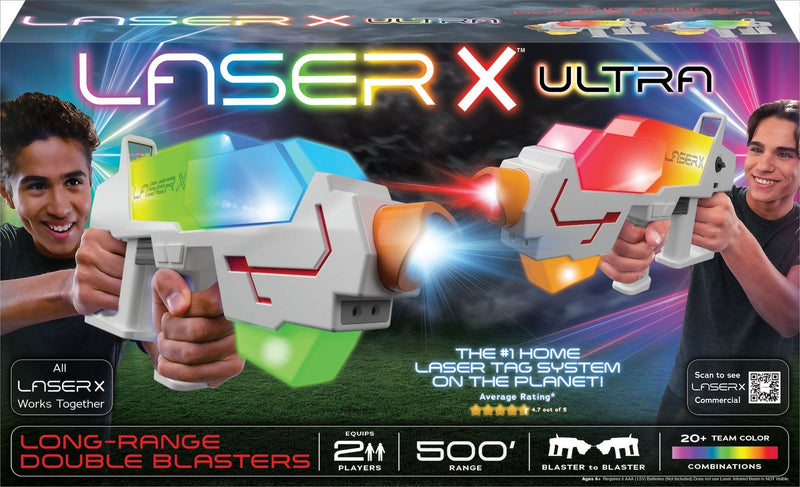Laser X Ultra Long-Range Double Blasters Set, 2 Players T6