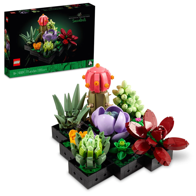 LEGO The Botanical Collection Succulents Building Set – 10309, 771-pcs, Ages 18+ X1