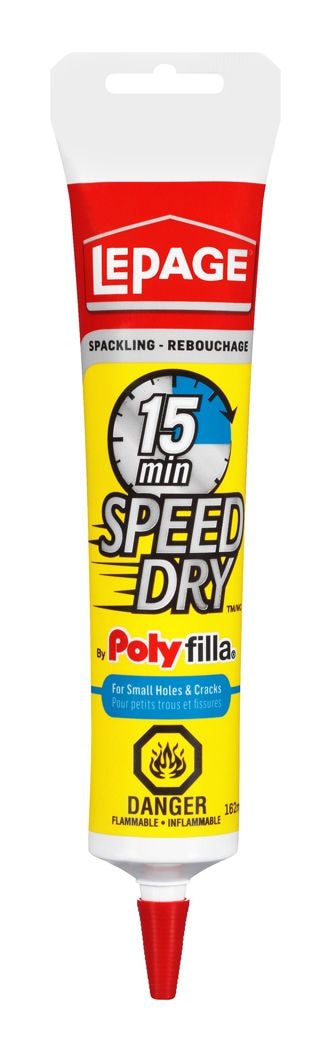 LePage Polyfilla 15-Minute Speed Dry Spackling, Fills Small Holes & Cracks, White, 162-mL G2