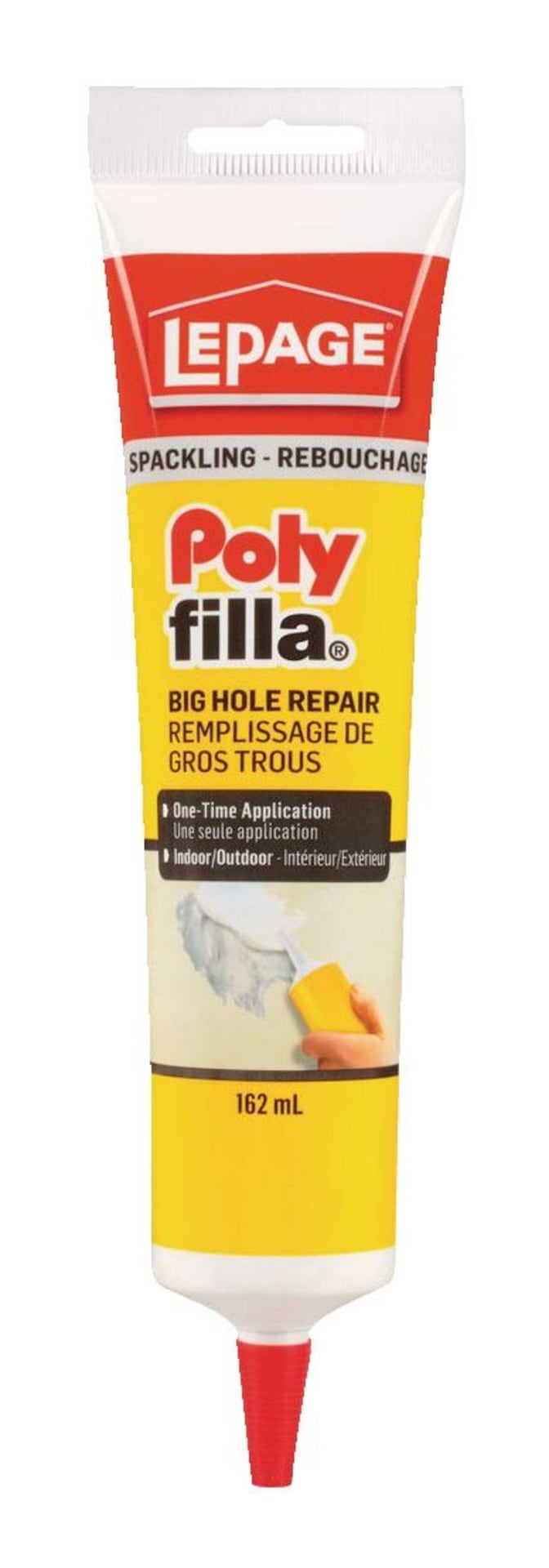 LePage Polyfilla Big Hole Repair Spackling, Hole & Crack Filler, Indoor/Outdoor Use, Assorted Sizes D8