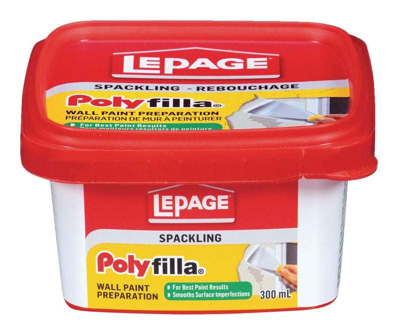 LePage Polyfilla Wall Paint Preparation Spackling, Hole/Crack Repair Filler, White M0