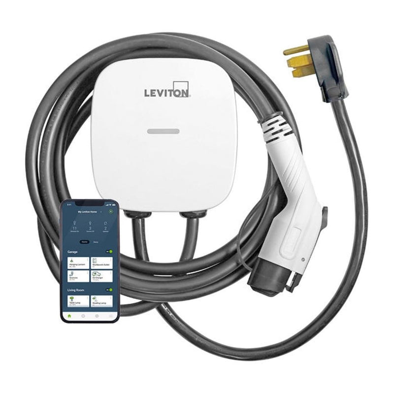 Leviton 40A Wi-Fi Level 2 NEMA 14-50 J1772 Plug-In EV Charger with 25-ft Cord M9