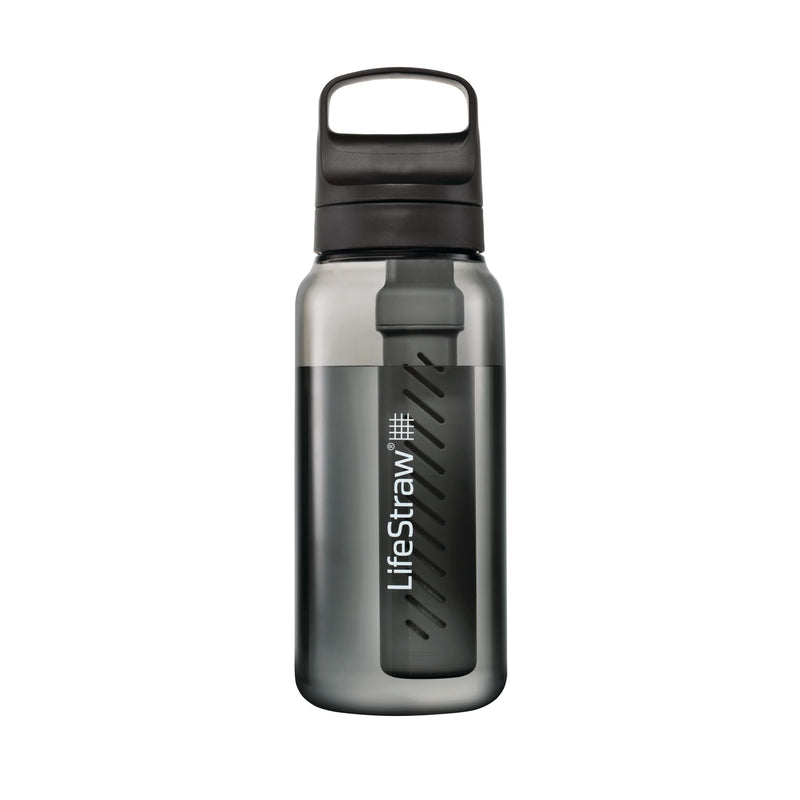 LifeStraw GO Series Water Bottle, 1-L, Black N3