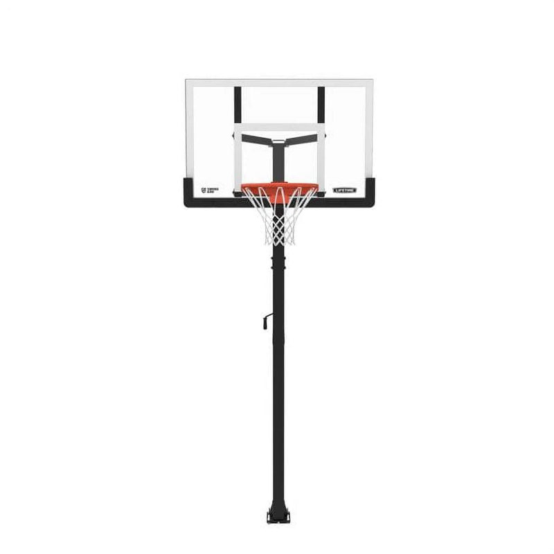 Lifetime In-Ground Crank Adjust Bolt Down Outdoor Basketball Hoop, 50-in L1