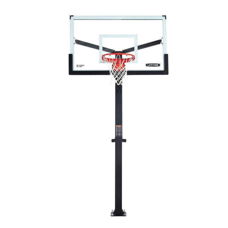 Lifetime Mommoth Bolt Down Basketball Hoop with 60-in Tempered Glass D7