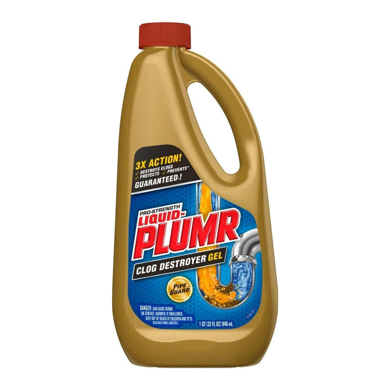 Liquid-Plumr Pro Strength Kitchen Clog Destroyer Gel, Lemon Scent, 946-mL V8
