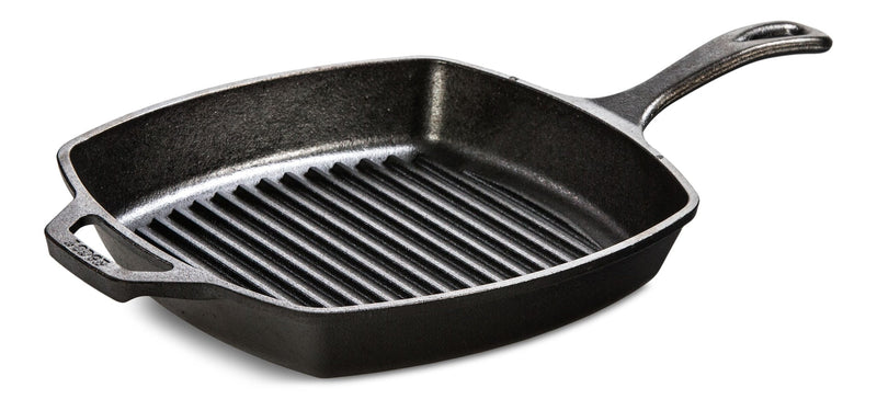 Lodge Seasoned Cast-Iron Grill Pan, 10.5-in (26 cm) G3