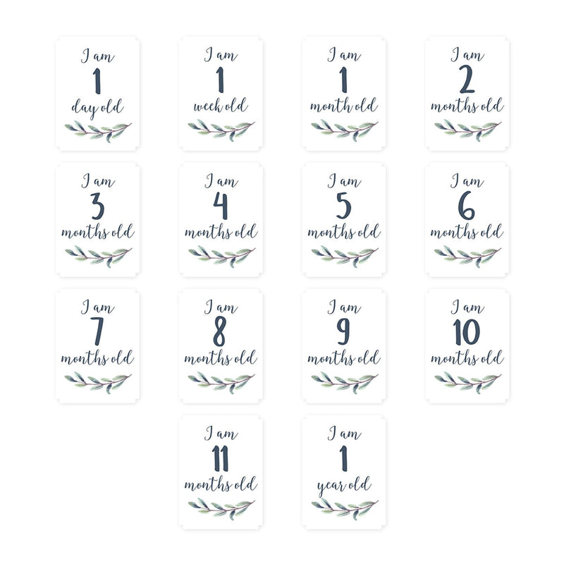 Lulujo Baby's 1st Year Milestone Blanket, Hello World Wreath M9