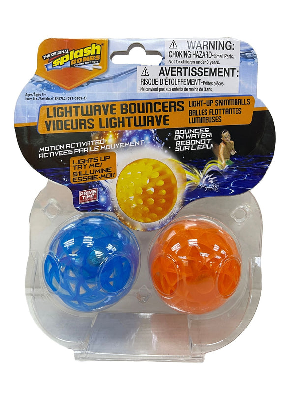 Luminator Light-Up Skim Ball Game, Multi-Coloured, 2-pk, Ages 5+, for Beach/Pool Fun Activities D5